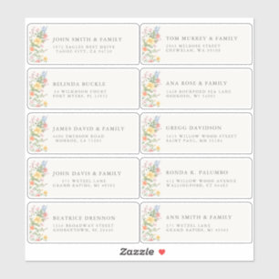 Soft Pastel Ornate Spring Garde Guest Name Address