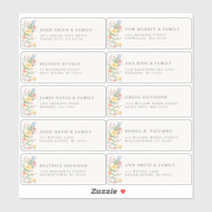 Soft Pastel Ornate Spring Garde Guest Name Address