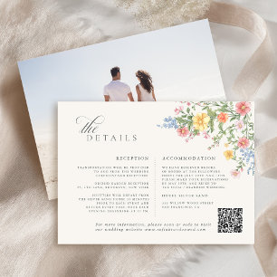 Soft Pastel Ornate Spring Garden Floral Wedding Enclosure Card