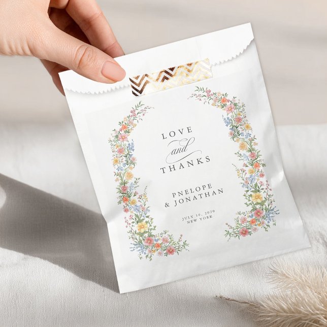 Soft Pastel Ornate Spring Garden Floral Wedding Favour Bags (Soft Pastel Ornate Spring Garden Floral Wedding Favor Bag)