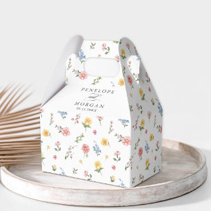 Soft Pastel Ornate Spring Garden Floral Wedding Favour Box