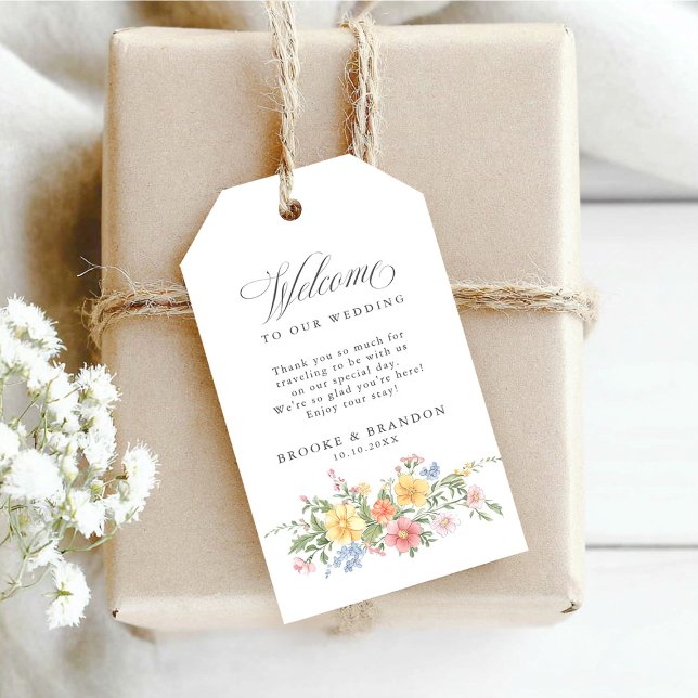 Soft Pastel Ornate Spring Garden Floral Wedding Gift Tags (Soft Pastel Ornate Spring Garden Floral Wedding Welcome favor / Gift Tags)