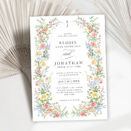 Soft Pastel Ornate Spring Garden Floral Wedding    Invitation