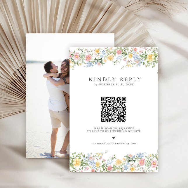 Soft Pastel Ornate Spring Garden Floral Wedding    RSVP Card (Soft Pastel Ornate Spring Garden Floral Wedding RSVP Card)