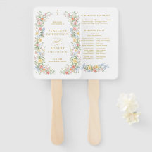 Soft Pastel Ornate Spring Gold Wedding Program