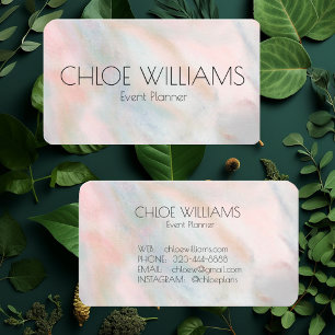 Soft Pastel Painting Abstract Brushstokes Pink Business Card