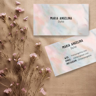 Soft pastel painting abstract business card