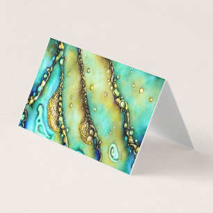 Soft Pastel Paua Shell Colour Liquid Alcohol Ink G Business Card