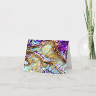 Soft Pastel Paua Shell Colour Liquid Alcohol Ink w Note Card