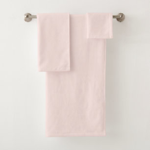 Soft Pastel Peach Solid Colour Bath Towel Set