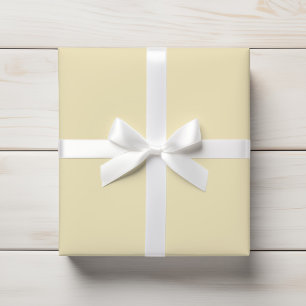 Soft Pastel Pear Yellow Solid Wrapping Paper