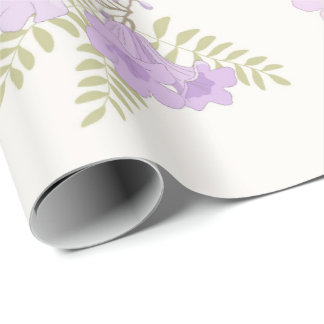 Soft Pastel Purple Jacaranda Blooms Wrapping Paper