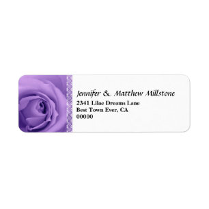 Soft Pastel Purple Rose with Lace Trim Wedding