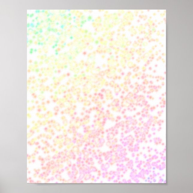 soft pastel rainbow background poster (Front)