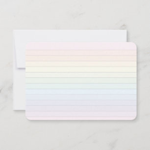 Soft Pastel Rainbow Flat Card