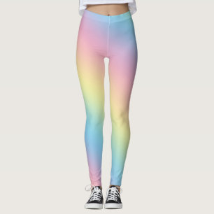 Soft Pastel Rainbow Gradient Leggings