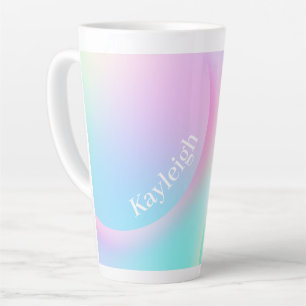 Soft Pastel Rainbow Gradient Shape Latte Mug