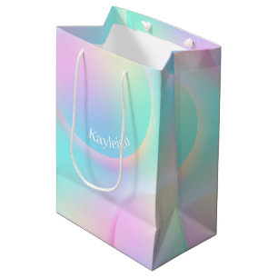Soft Pastel Rainbow Gradient Shape Medium Gift Bag