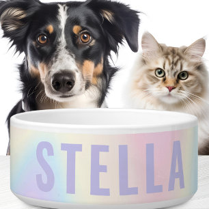 Soft pastel rainbow name trendy modern minimal bowl