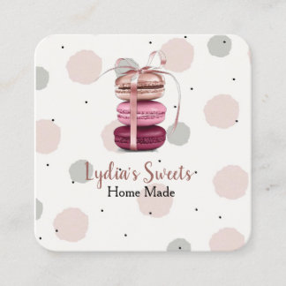 Soft Pastel Rose Sweet  Square Business Card