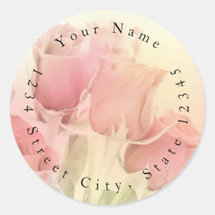 Soft Pastel Roses 2 Labels