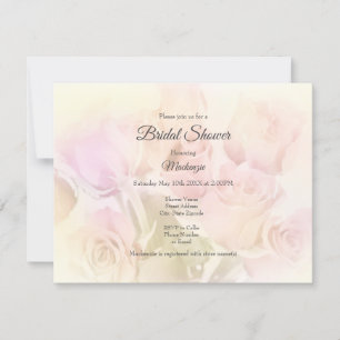 Soft Pastel Roses Invitation