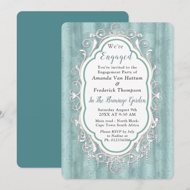 Soft Pastel Shades of Sage Green Invitation (Front/Back)