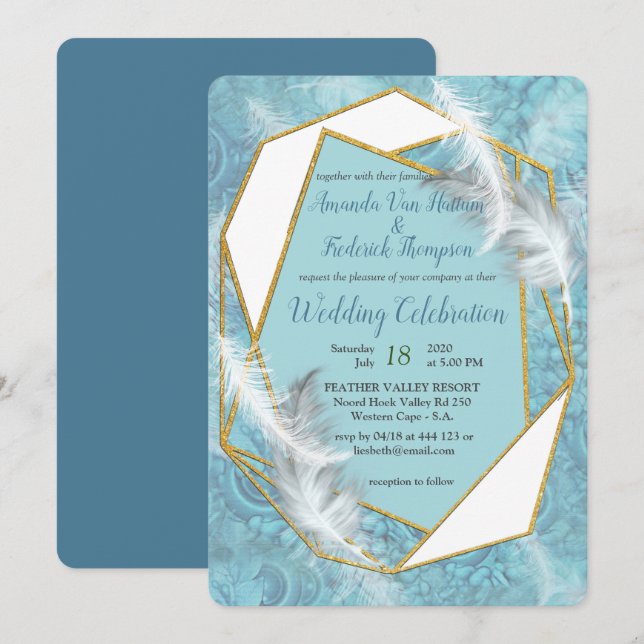 Soft Pastel Shades of Sage Green Invitation (Front/Back)