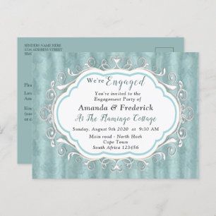 Soft Pastel Shades of Sage Green Invitation Postcard
