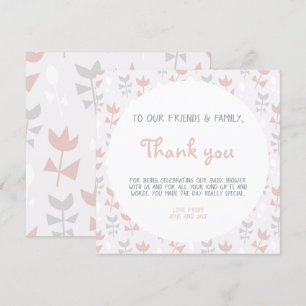  Soft pastel simple flowers baby shower Invitation