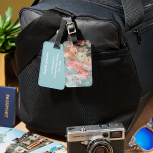 Soft Pastel Spring Flowers Design Delicate Florals Luggage Tag