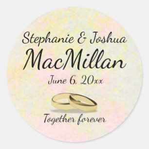 Soft Pastel Spring Wedding Favour Stickers