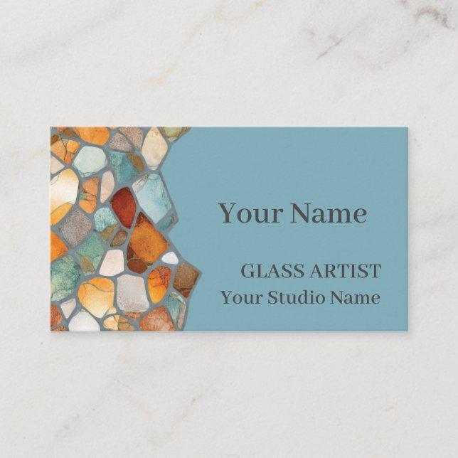Soft Pastel Stained Glass Business Card (Front)
