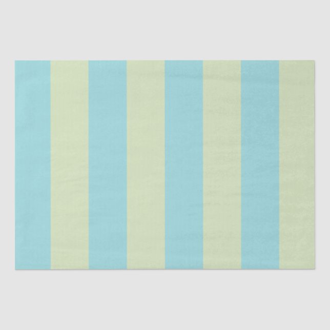 Soft Pastel Striped Pattern – Lime Cream & Limpet  Tissue Paper (Front)