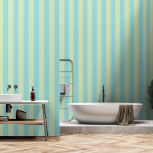 Soft Pastel Striped Pattern – Lime Cream & Limpet Wallpaper