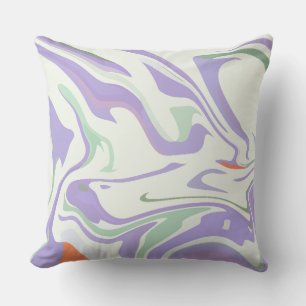 Soft Pastel Swirls Cushion