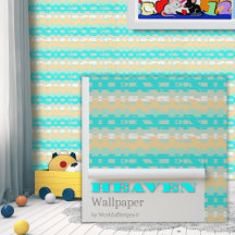 Soft Pastel Turquoise Beige Modern Heaven Pattern