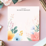 Soft Pastel Watercolor Floral Personalised Name Notepad<br><div class="desc">Embrace the beauty of a spring garden with this elegant, personalised notepad. The design features a delicate arrangement of watercolor flowers in soft pastel shades of pink, yellow, blue, and green. The blooms and foliage create a gentle, framing effect. Add your own custom text to make this notepad a unique...</div>