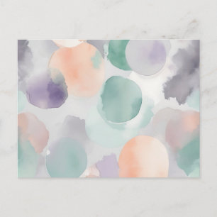 Soft Pastel Watercolor Washes Postcard