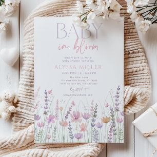 Soft Pastel Wildflower Baby in Bloom Baby Shower Invitation