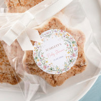 Soft Pastel Wildflower Garden Baby Shower Favours