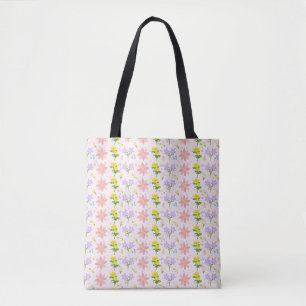Soft Pastel Wildflower Pattern Tote Bag