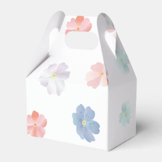 Soft Pastel Wildflowers Pattern Favour Box