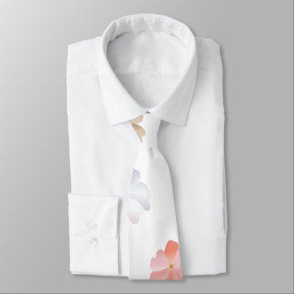 Soft Pastel Wildflowers Pattern Tie