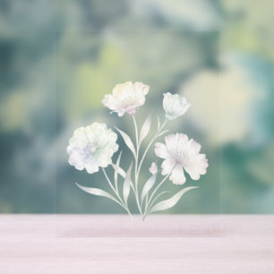 Soft Pastel Wildflowers Watercolor Grace Acrylic Sign