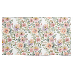 Soft Pastel Windflower Sprays Pillowcase