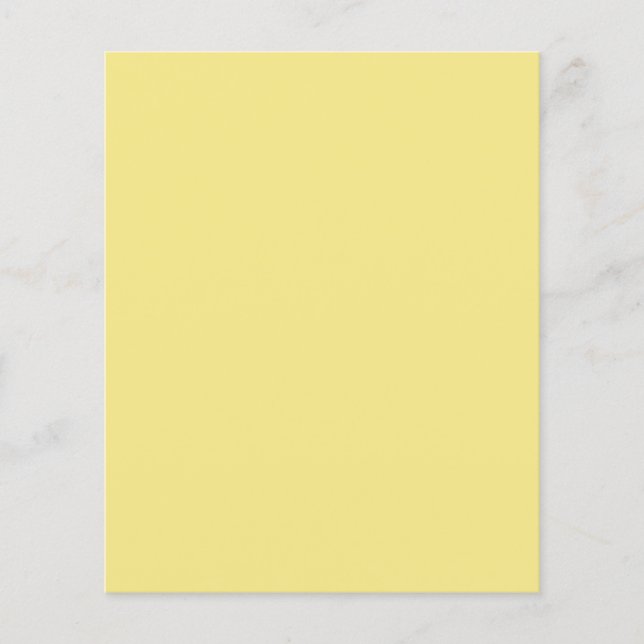 Soft pastel yellow background ready to customise flyer (Front)