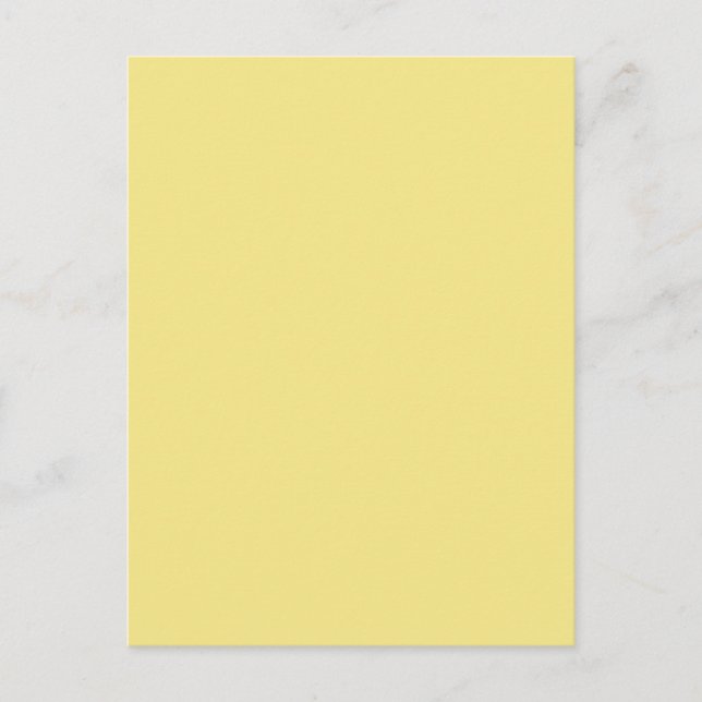 Soft pastel yellow decor ready to customise postcard (Front)