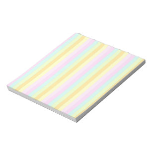 Soft Pastels Colours Vertical Stripes decor Notepad