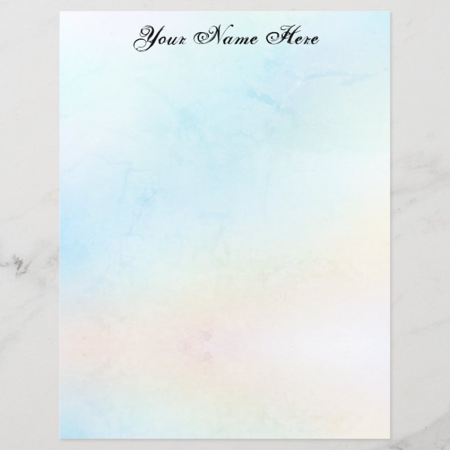 Soft Pastels Stationery (Front)